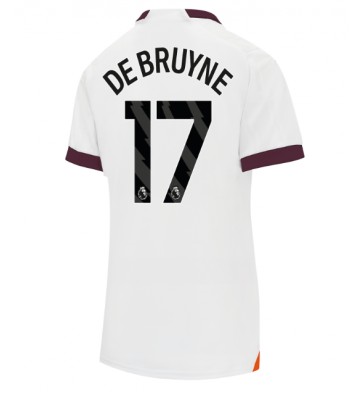 Manchester City Kevin De Bruyne #17 Replika Udebanetrøje Dame 2023-24 Kortærmet